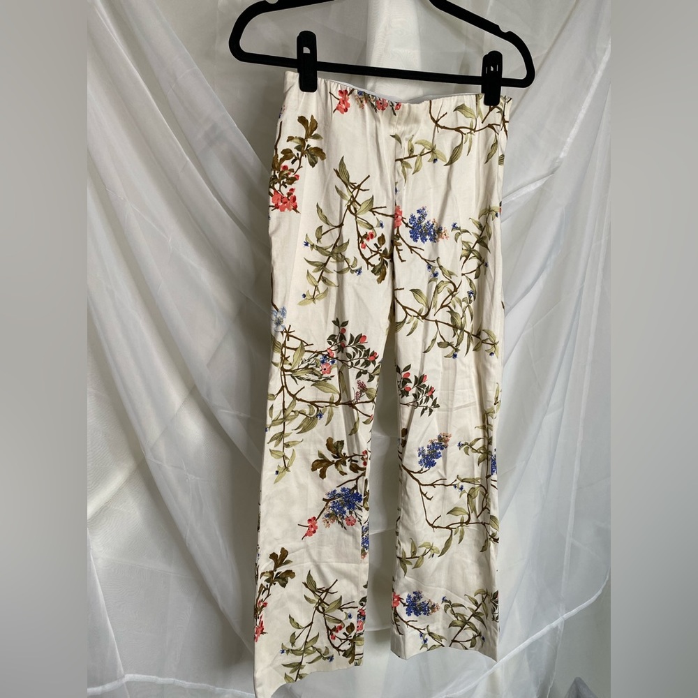 Zara Flower prints trousers size M Floral Lightweight Pants